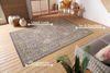 Nouristan Luxor In- & Outdoor Teppich Orient – Orientalischer Flachgewebe Vintage Used Look Waschbar Wetterfest & UV-beständig für Balkon, Terrasse, Garten, Wohnzimmer – Grau Multicolor, 115x170 cm Bild 4