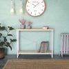 Versa Taline Schmales Möbelstück für den Eingangsbereich oder Flur, Moderner Konsolentisch, Maßnahmen (H x L x B) 80 x 30 x 100 cm, Holz und Metall, Farbe: Weiß Bild 4