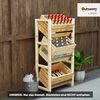 Outsunny Weinregal für 3 Getränkekisten, mit 3 Ebenen, freistehend, belast 150kg, Getränkekistenregal Holz 1-tlg, für Bier, Wasser, 56 x 32 x 112 cm, Naturholz Bild 3