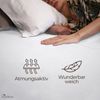 2er Pack Betttuch/Bettlaken/Haustuch 250x150 cm Doppelpack weiß von Green Mark Textilien® 100% Baumwolle Bild 2