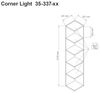 CORNER Light Eckregal in Beton Optik - Platzsparendes Standregal mit 5 offenen Fächern für Wohnzimmer, Jugendzimmer oder Flur - 24 x 142 x 26 cm (B/H/T) Bild 3