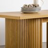 IDIMEX Esstisch GUARDA, Esszimmertisch 160x75cm mit Designfuß in Lamellenoptik MDF Wildeiche Bild 3