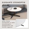 byLIVING Couchtisch Cup/Tischplatte in weiß, Gestell in schwarz/Wohnzimmertisch, Sofatisch, Beistelltisch/Maße: B 70, H 36,5, T 70 cm Bild 5