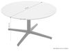 byLIVING Couchtisch Cup/Tischplatte in weiß, Gestell in schwarz/Wohnzimmertisch, Sofatisch, Beistelltisch/Maße: B 70, H 36,5, T 70 cm Bild 3