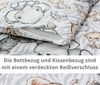 TupTam Unisex Baby Wiegenset 4-teilig Bettwäsche-Set: Bettdecke mit Bezug und Kopfkissen mit Bezug, Farbe: Safari/Grau, Größe: 80x80 cm Bild 2