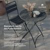 Blumfeldt Bistrotisch Mit Stühlen – 60 cm Rund Klappbar, Wetterfester Stahl, Outdoor-Set, Platzsparend, Ideal Für Garten, Balkon, Terrasse, Modernes Design, 2 Stühle Inklusive Bild 3