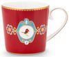 PiP Studio Becher Love Birds Medallion Red Henkelbecher Small 0,15l Set2, Porzellan Bild 3