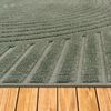Paco Home Teppich In- & Outdoor, Moderne abstrakte Boho Designs mit 3D Struktur, robust & wetterfest, ideal für Terrasse Wohnzimmer & Küche, Grösse:200 cm Rund, Farbe:Grün 3 Bild 3