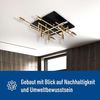 näve LED Deckenleuchte Ancona, LED fest integriert, Warmweiß, messing/schwarz, Lichtfarbe warmweiß mit Backlight schwarz/gold,11xG9 Bild 5