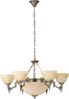 Eglo 85858 Pendellampe MARBELLA Glas alabaster champagner E14 max. 9X40W H:110cm Ø74cm dimmbar Bild 1