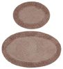 Badteppich Set 2-teilig Hellbraun oval Bild 2