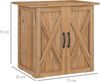 Outsunny Garten-Geräteschrank Wetterfest, mit Doppeltür, Doppeltür, Magnetverschlüsse, BxT: 77x55 cm, (Gartenschuppen, 1 St, Werkzeugschuppen), für Garten, Balkon, Braun Bild 3