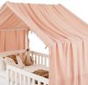 IDIMEX Betthimmel LIAN, Betthimmel Kinder aus Musselin mit Pompons rosa Bild 4