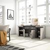 Skraut Home | Sideboard, Highboard | Kommode, Komodenschrank | 200 x 75 x 35 cm | 4 Türen | Elektrokamin. Maße | Moderner Stil | Zement Bild 4