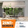 KESSER® Klemmmarkise mit Handkurbel Balkon, Balkonmarkise ohne Bohren, UV-beständig höhenverstellbar wasserabweisend, Sonnenschutz, Terrassenüberdachung, einfache Montage 250cm Bild 5