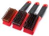 TrendLine 3-teilig Drahtbürsten-Set, Stahl Rot, 7 x 3,5 cm Bild 3