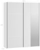 Forte FITTIO Kleiderschrank 180, moderner Schwebetürenschrank, 2-türig, Kleiderstange, Einlegeböden, Spiegel, Schlafzimmer, Holzwerkstoff, Weiß, 180,1 cm breit x 235 cm hoch x 61,2 cm tief Bild 2
