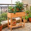 Relaxdays Hochbeet aus Holz mit Ablage Bild 2