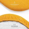 Laleni 2er Set Frottee Spannbettlaken 38x77 cm - Oeko-TEX Zertifiziertes Stubenwagen Bezug Set, Faltenfreie Spannbetttücher für Kinderbett, Babybett und Moses Körbchen, Spicy Mustard - Gelb Bild 3