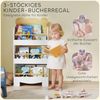 AIYAPLAY Regal mit 3 Ablagen, für Spielzeug Bücher, Kinderregal aus Holz 1-tlg, für Kinderzimmer Spielzimmer 55x15x110cm Weiß Bild 4