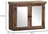 Rustikaler Spiegelschrank Sumatra aus recyceltem Altholz Landhaus-Stil 60x45x20 cm mit Spiegeltüren für Bad oder Gäste-WC massivum Bild 3
