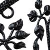 DRW Set mit 3 runden Regalen aus Metall mit Baum aus Metall und Holz in Schwarz und Natur, 39,5 x 30 x 49 cm Bild 4