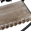 DRW Set mit 3 runden Regalen aus Metall mit Baum aus Metall und Holz in Schwarz und Natur, 39,5 x 30 x 49 cm Bild 5