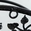 DRW Set mit 3 runden Regalen aus Metall mit Baum aus Metall und Holz in Schwarz und Natur, 39,5 x 30 x 49 cm Bild 2