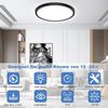 Deckenlampe Led Deckenleuchte Flach Lampe - Ø30CM 24W 6500K 2400LM Kaltweiß Modern Rund Ultra Dünn Küchenlampe Led Deckenlampe Schwarz Lampe Decke für Wohnzimmer Küche Schlafzimmer Kinderzimmer Flur Bild 3