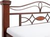 Massives Holzbett Byzanz 140x200 braun – Rustikales Doppelbett mit Metallgestell & Holzpfosten, stabil & hochwertig für gemütliches Schlafzimmer Bild 5