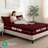 Utopia Bedding - 2er Set Spannbettlaken 180x200 cm - Burgunderrot - Gebürstete Mikrofaser Spannbetttuch - 35 cm Tiefe Tasche Bild 2