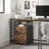 Vasagle Rollcontainer abschließbar mit Schubladen, Holzspan, Stahlgestell, Vintagebraun-Schwarz, 44 x 42 x 69 cm Bild 3