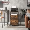 Vasagle Rollcontainer abschließbar mit Schubladen, Holzspan, Stahlgestell, Vintagebraun-Schwarz, 44 x 42 x 69 cm Bild 2