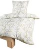 soma Bettwäsche Mikrofaser 135x200 80x80 weiß grau gold Kirschblüten sale, Microfaser, 2 teilig, Ideal für Frühling Sommer Reißverschluss absolut bügelfrei ganzjährig Bild 3