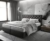 Delife 'Dream-Great' Boxspringbett mit Matratze und Topper, Lederimitat anthrazit, 180x200 cm Bild 2