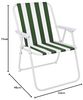 Mojawo Campingstuhl, klappbar, Stahlgestell / Textil, 53 x 46 x 74 cm, Grün / Weiß Bild 2