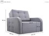 MOEBLO Kindersofa Porto 80, Schlafsessel Sofa Sessel Jugendsofa Schlafsofa 1-Sitzer Gästebett, mit Schlaffunktion, mit Bettkasten Bild 3