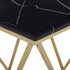 Beistelltisch schwarz / gold Marmor Optik quadratisch 50x50 cm MALIBU Bild 5