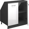 Dachschrägenschrank Rion Weiß Hochglanz 80 x 81.6 cm mit 2 Türen, Schrankkorpus 60 cm Tiefe Vicco Bild 4