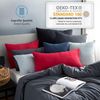 Komfortec 100% Baumwolle Kissenbezüge 2er Set 80x80 cm, Superweicher Premium Jersey Kopfkissenbezug 150 g/m², Kissenhülle, Schwarz Bild 5