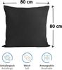 Komfortec 100% Baumwolle Kissenbezüge 2er Set 80x80 cm, Superweicher Premium Jersey Kopfkissenbezug 150 g/m², Kissenhülle, Schwarz Bild 2