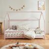 Hausbett Hesel mit Matratze und Rausfallschutz 140x200cm Rosa [en. casa] Bild 2