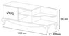 Dmora TV-Schrank Zeta 130 x 45 x 50,6 cm Braun 2 Böden 4 Fächer Bild 3