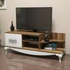 Dmora TV-Schrank Zeta 130 x 45 x 50,6 cm Braun 2 Böden 4 Fächer Bild 5