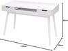 Mendler 'HWC-A70b' Schreibtisch aus MDF, weiß, 80 x 120 x 55 cm Bild 2
