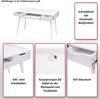 Mendler 'HWC-A70b' Schreibtisch aus MDF, weiß, 80 x 120 x 55 cm Bild 3