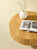 NJLyuhome Elegant Round Coffee Table-MDF Base with Ash Veneer Finish, Modern Design for European Living-Natural Bild 4