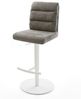 Barstuhl Pela-Flex Bouclé Soft Schlamm Drehfuß höhenverstellbar Metall Weiß Bild 2