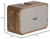 Waschbeckenunterschrank massivum Dingle 67x45x30 cm recycelte Pinie grau Betonoptik Badmöbel hängend Gäste-WC schmal modern Bild 3