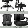 Topstar HE20PBC03 Head Point SY "P4", ergonomischer Bürostuhl, Schreibtischstuhl, Muldensitz, inkl. Armlehnen, Netzrücken, Stoffbezug schwarz/weiss Bild 4